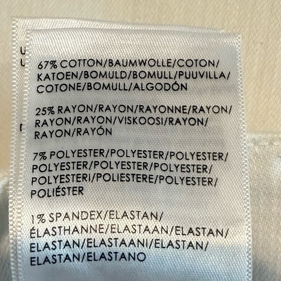 Liverpool Los Angeles The Short High Rise Stretch White Cuffed Jean Shorts 14 - Picture 4 of 5